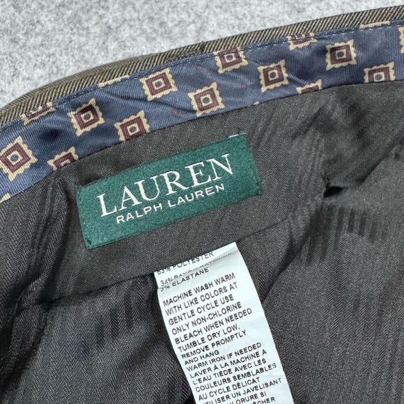 LAUREN RALPH LAUREN Men's UltraFlex‎ Stretch  Dress Pants 40x30 brown - Picture 3 of 8